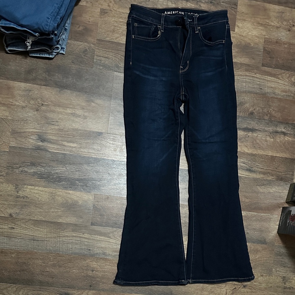 American Eagle Outfitters Women's Navy Flare Jeans